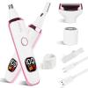 Mendaping 2025 Rechargeable Nose and Ear Hair Trimmer with LED Dispaly for Women Men,4 in 1 Painless Eyebrow & Facial Hair Trimmer with Powerful Motor,Ladies Wet & Dry Electric Razor (White) view 1