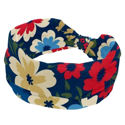1 Pack Wide Headbands For Women Elastic Headband Art Flower-709 Head Bands Women's Hair Band Turban Workout Soft Sweat Hairband Accessories