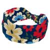 1 Pack Wide Headbands For Women Elastic Headband Art Flower-709 Head Bands Women's Hair Band Turban Workout Soft Sweat Hairband Accessories view 1