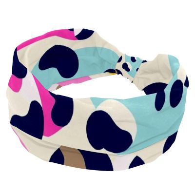 1 Pack Art Leopard Print-1131 Elastic Soft Fabric Non-Slip Women's Fashion Headbands - Soft, Wide, and Stylish for All Occasions
