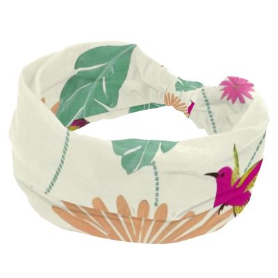 1 Pack Art Leaf-195 Elastic Soft Fabric Non-Slip Women's Fashion Headbands - Soft, Wide, and Stylish for All Occasions