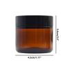 1.77oz Thick Small Glass Jars w/Lids & Inner Liners,WINCUR Refillable Cosmetic Lotion Containers Bottle Amber Glass Mason Jars for Cream, Honey, Jam, Jelly 10 Pack(Black Lids 2.2 * 1.77") view 2
