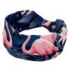 1 Pack Headbands for Women Non Slip Elastic Sports Hair Bands for Women, Soft Cloth Headband for Workout Yoga Fashion Hair Accessories,Pink Art Flamingo-548 view 1