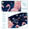 1 Pack Headbands for Women Non Slip Elastic Sports Hair Bands for Women, Soft Cloth Headband for Workout Yoga Fashion Hair Accessories,Pink Art Flamingo-548 view 4