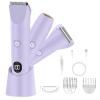 Bikini Trimmer for Women, Electric Razor for Pubic Hair 3-in-1, Bikini Shaver for Legs Body Hair, Womens Electric Razor IPX6 Waterproof, Gifts for Women,Purple view 1