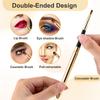2 Packs Professional Lip Brush, Lipstick Brushes with Cap Lip Makeup Brushes for Lipstick Lips Gloss Lipsticks Brush Applicator for Women and Girls (gold + silver) view 3