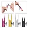 jiahesuw Eyebrow Pencil Sharpener Auxiliary Tool with Double Side Grooved for Eyebrow Pencil Lip Liner Sketch Pencil Sharpening view 2