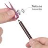 jiahesuw Eyebrow Pencil Sharpener Auxiliary Tool with Double Side Grooved for Eyebrow Pencil Lip Liner Sketch Pencil Sharpening view 4