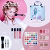 Hot Sugar Girls Makeup Kit Age 4-6 7-8 10-12, Little Girl Makeup Set, Makeup Kit for Teenagers 13-15 Includes Eyeshadow Lip Gloss Blush Highlighter Contour Brush (Blue Mermaid) view 2