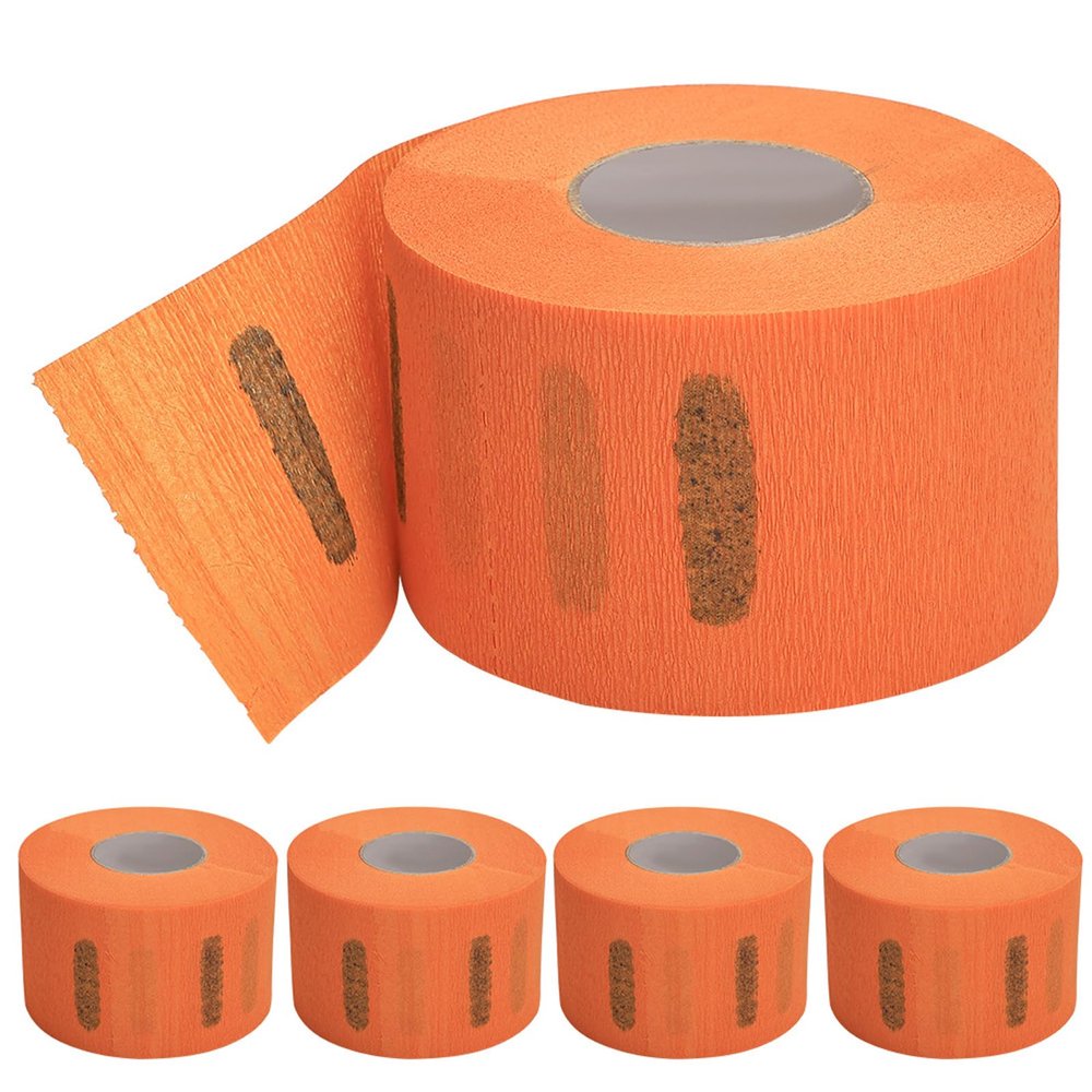 jiahesuw 5 Rolls Disposables Barber Paper Neck Strips,Professional Stretchy Paper Neck Band Protector Barber Accessories Gifts