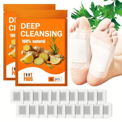 50pcs Bamboo Vinegar Foot Pad - Deep Cleansing, Foot Care - Adhesive Sheet Easy to Use
