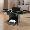 lkoewqzamx 4-in-1 Professional Makeup RollingTrolley Train Case with Lock and Key Diamond Pattern for Travel Makeup/Nail Art/Hair Styling view 3