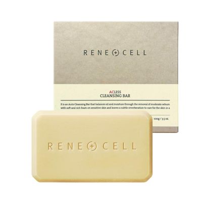RENECELL ACLESS Cleansing Bar Botanical Facial Cleanser for Blemish-Prone Skin, No Harsh Chemicals, Clean & Hydrating Formula (100g/3.5oz)