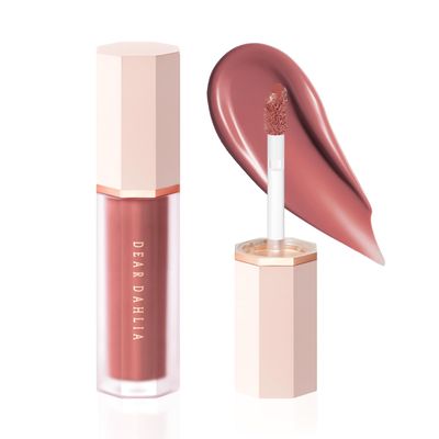 DEAR DAHLIA Petal Drop Blush (Sienna) - Vegan Liquid Blush with Soft, Watercolor-like Finish. Sheer to Buildable Color for a Dewy, Natural Flush. Long-Wear Comfort. Korean Makeup for Cheeks. 0.14 oz