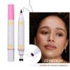 Aaiffey Faux Freckle Stamp with Eyeliner,Dual Ended Fake Freckle & Black Liquid Eyeliner 2 in 1,Long Lasting Quick Dry Fake Freckles Pen For Natural Lifelike Freckles Makeup (#2) view 2