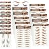 20 Sheets Eyebrow Tattoo Waterproof Eyebrow Sticker, 4D Hair Like Natural Fake Tattoo Eyebrows Peel Off Instant Transfers Brows Shaper Eyebrow Makeup Sticker for Women Girls, Variety Black/Brown view 1