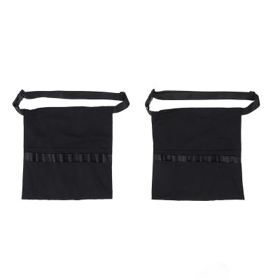 2pcs Half Waist Hair Stylist Apron with Pockets Adjustable Waist Belt Salon Apron,Bleach proof Half Waist Apron for Salons, Cosmetology,Groomers