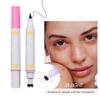 Aaiffey Faux Freckle Stamp with Eyeliner,Dual Ended Fake Freckle & Black Liquid Eyeliner 2 in 1,Long Lasting Quick Dry Fake Freckles Pen For Natural Lifelike Freckles Makeup (#1) view 2