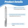 12 PCS Metal Nail Files for Women Stainless Steel Finger Nail Buffer Double-Sided Precision Fingernail Files with Curved Sharp Pointed Tip Thin Durable Nails File Bulk for Salon Home Travel view 3