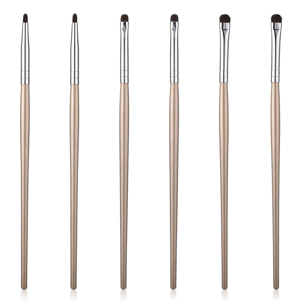 6pcs Mini Smudge Brush for Eyeliner Eye Makeup Brush Sets Eyeliner Brushes for Powder Gel Cream Liquid Concealer Small Smudge Brushs for Precision Eyeshadow and Eyeliners Blending Brushes