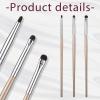 6pcs Mini Smudge Brush for Eyeliner Eye Makeup Brush Sets Eyeliner Brushes for Powder Gel Cream Liquid Concealer Small Smudge Brushs for Precision Eyeshadow and Eyeliners Blending Brushes view 2