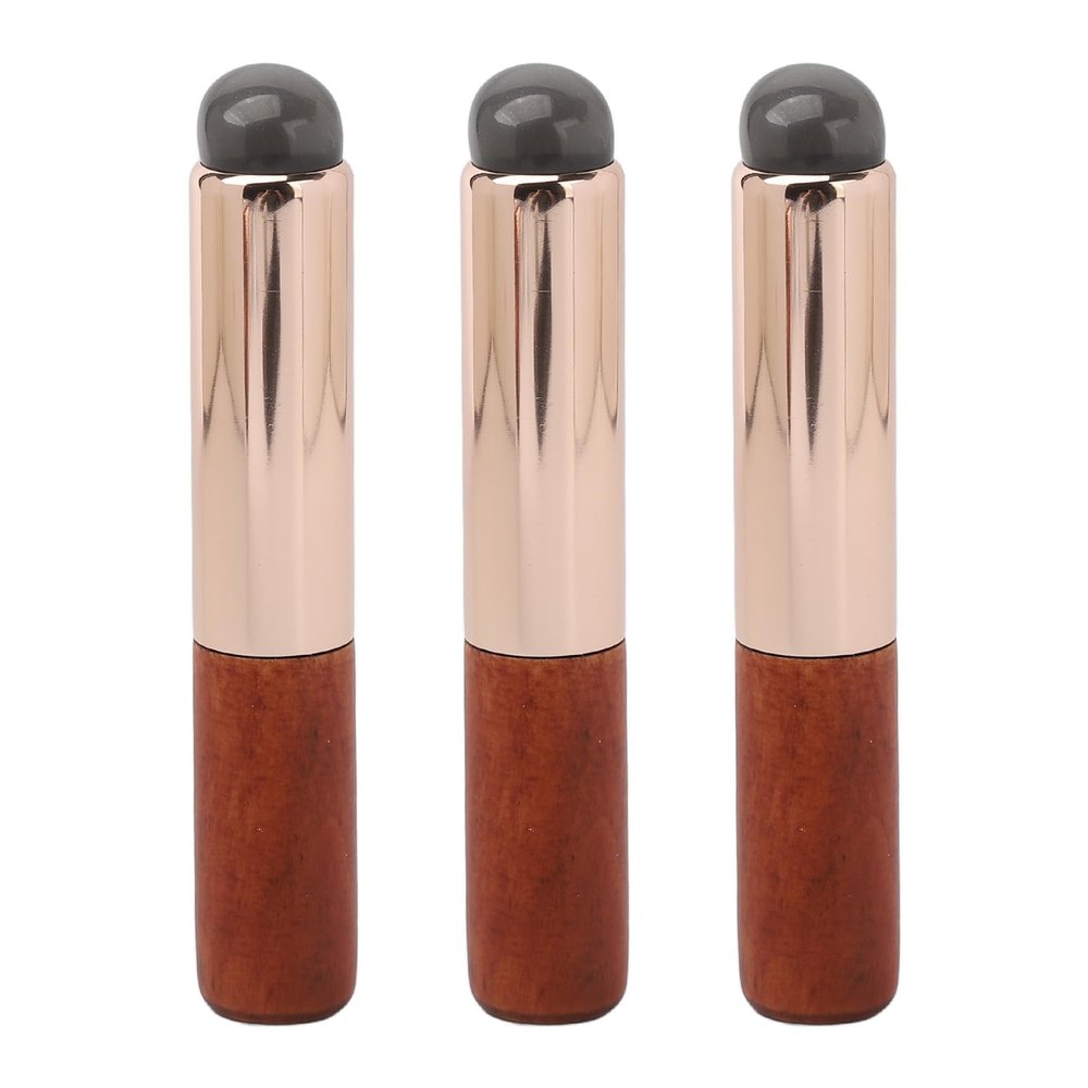 3Pcs Silicone Lip Brush Applicator Set, Soft Round Head, Portable Cosmetic Makeup Tool, Easy to Clean, Hygienic, for Smudging Lips, Creating Fog Lip Makeup