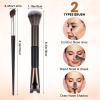 2Pcs Nose Contour Brushes for Makeup Shimmeroo Double-Ended Nose Angled Eye Shadow Contour Brushes for Makeup 2-in-1 U-Shaped Fluffy Brush Contouring Highlight Face Sculpting Defining view 2