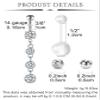 QWALIT Silver Belly Piercing Kit Belly Button Piercing Kit Self Disposable Bellybutton Piercings Kits Dangly Navel Piercings Gun Surgical Steel Hypoallergenic Dangle Navel Rings at Home view 2