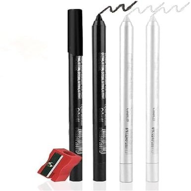 Colored Gel Glitter Eyeliner Pencils Pen Set, 3 Pcs Eyeliner Waterproof Lip Liner Eye Shadows Eyebrow Pencils Pen Eye Makeup (01#+19#+22#)