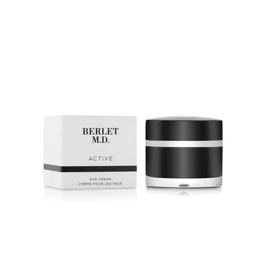BERLET M.D. Active Eye Cream, Daily Hydrating & Firming Eye Treatment with Cucumber, Shea Butter, Peptides & Botanical Oils, Reduces Puffiness & Fine Lines, For All Skin Types, 15ml