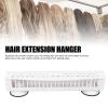 Hair Extension Holder for Styling, Built in Comb Hold Hair Braiding Rack Salon Tool Holder with Suction Cups for Salons, Bathrooms, Beauty Shops (White) view 4