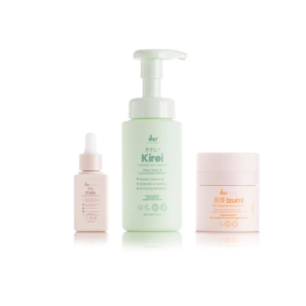 Advanced Anti-Aging Bundle | Kirei Foam Cleanser & Kido Brightening Serum & Izumi Anti-Aging Serum