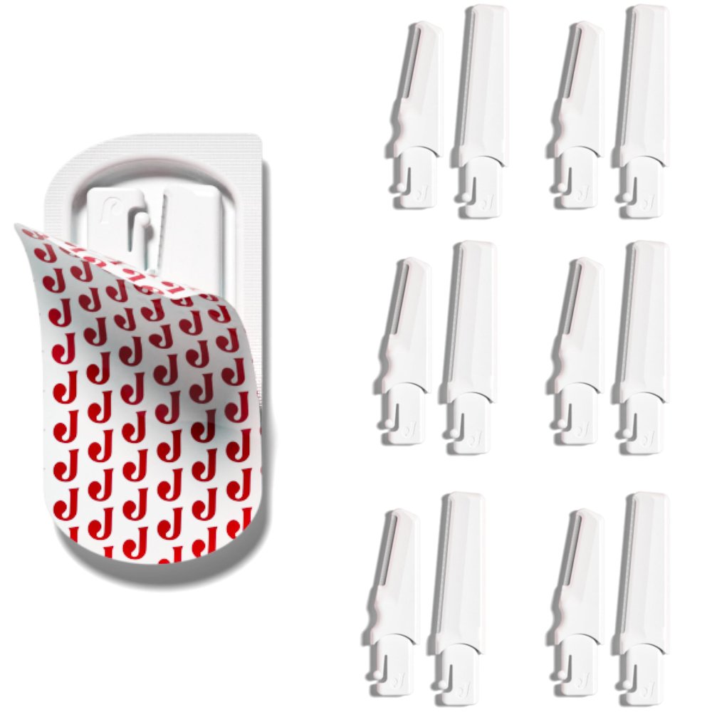 Jill J2 Dermaplane Refill Blades  12 Advanced Replacement Blades for Jill Wand, Removes Peach Fuzz & Dull Skin with Petite & Wide Blades for Pro-Level Exfoliation, 6 Full Shaves