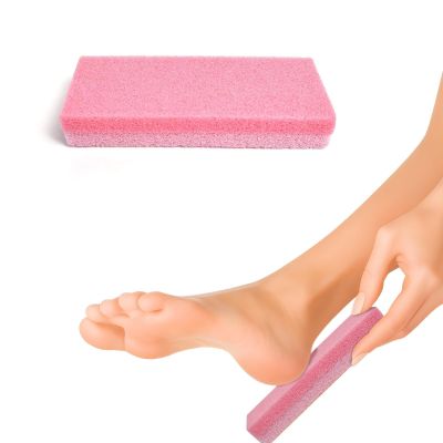 Criyar 1 Pcs Foot Pumice Sponge and Scrubber for Feet Heels Callus, Foot ScrubberPedicure Exfoliator ToolUltra-thin model (Pink)