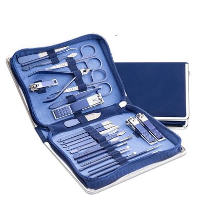 9/18/26Pcs Nail Art & Pedicure Set - Stainless Steel Manicure Kit w/Scissors, Clippers & Travel Case | Salon Tools for Home Use,26pcs Blue Set