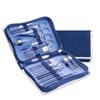9/18/26Pcs Nail Art & Pedicure Set - Stainless Steel Manicure Kit w/Scissors, Clippers & Travel Case | Salon Tools for Home Use,26pcs Blue Set view 1