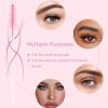 200 Pack Mascara Wands Disposable Eyelash Brushes for Extensions Eye Lash Applicator Makeup Tool kits, Crystal Handle view 2