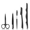 Eyebrows Razor, 5-in-1 Eyebrow Set, Eyebrows Trimmer Kit, Professional Eyebrow Grooming Set Including Comb Tweezers, Scissors, Brow Razors, Brush for Women and Men view 1