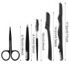 Eyebrows Razor, 5-in-1 Eyebrow Set, Eyebrows Trimmer Kit, Professional Eyebrow Grooming Set Including Comb Tweezers, Scissors, Brow Razors, Brush for Women and Men view 2