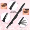 Eyebrows Razor, 5-in-1 Eyebrow Set, Eyebrows Trimmer Kit, Professional Eyebrow Grooming Set Including Comb Tweezers, Scissors, Brow Razors, Brush for Women and Men view 3