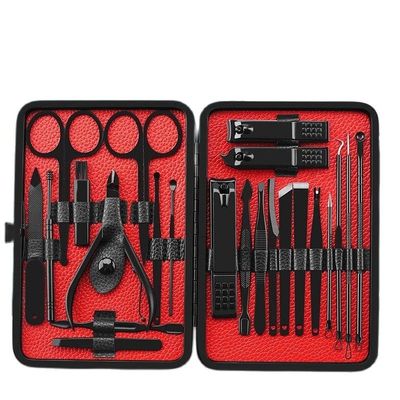 23 Pcs Professional Nail Clippers Kit - Stainless Steel Manicure Set | Complete Grooming Tools for Home & Salon Travel Use,23 Piece Tools