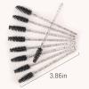 200 Pack Mascara Wands Disposable Eyelash Brushes for Extensions Eye Lash Applicator Makeup Tool kits, Crystal Handle view 4