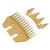 Aramox Efficient and Accurate Wool Shearing Blades, 13 Tooth Sheep Shears Replacement Blades, Suitable for Dense and Thick Wool, Gold Color view 3