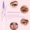 200 Pack Mascara Wands Disposable Eyelash Brushes for Extensions Eye Lash Applicator Makeup Tool kits, Crystal Handle view 3