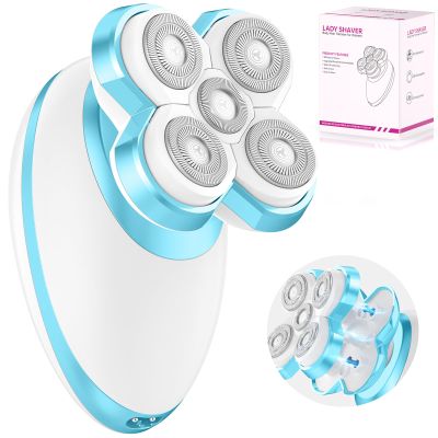 Electric Razors for Women Legs, Upgraded Magnetic Flawless Electric Shaver for Women, Rechargeable Waterproof Women's Electric Trimmer for Arms Legs and Pubic Area (Blue)