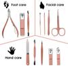 12/16Pcs Professional Nail Clippers Kit - Stainless Steel Pedicure Set | Complete Grooming Tools for Home & Salon Travel Use,16Pcs,Upgrade view 3