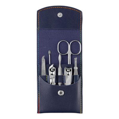 7-Piece Professional Nail Clippers Kit - Stainless Steel Pedicure Set | Complete Grooming Tools for Home & Salon Travel Use,Blue