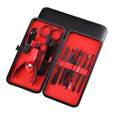 11pcs Nail Art & Pedicure Set - Stainless Steel Manicure Kit w/Scissors, Clippers & Travel Case | Salon Tools for Home Use,11pc