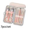 7/10/12Pcs Professional Nail Clippers Kit - Stainless Steel Manicure & Pedicure Set | Complete Grooming Tools for Home & Salon Travel Use,MGJ,7Pcs view 2