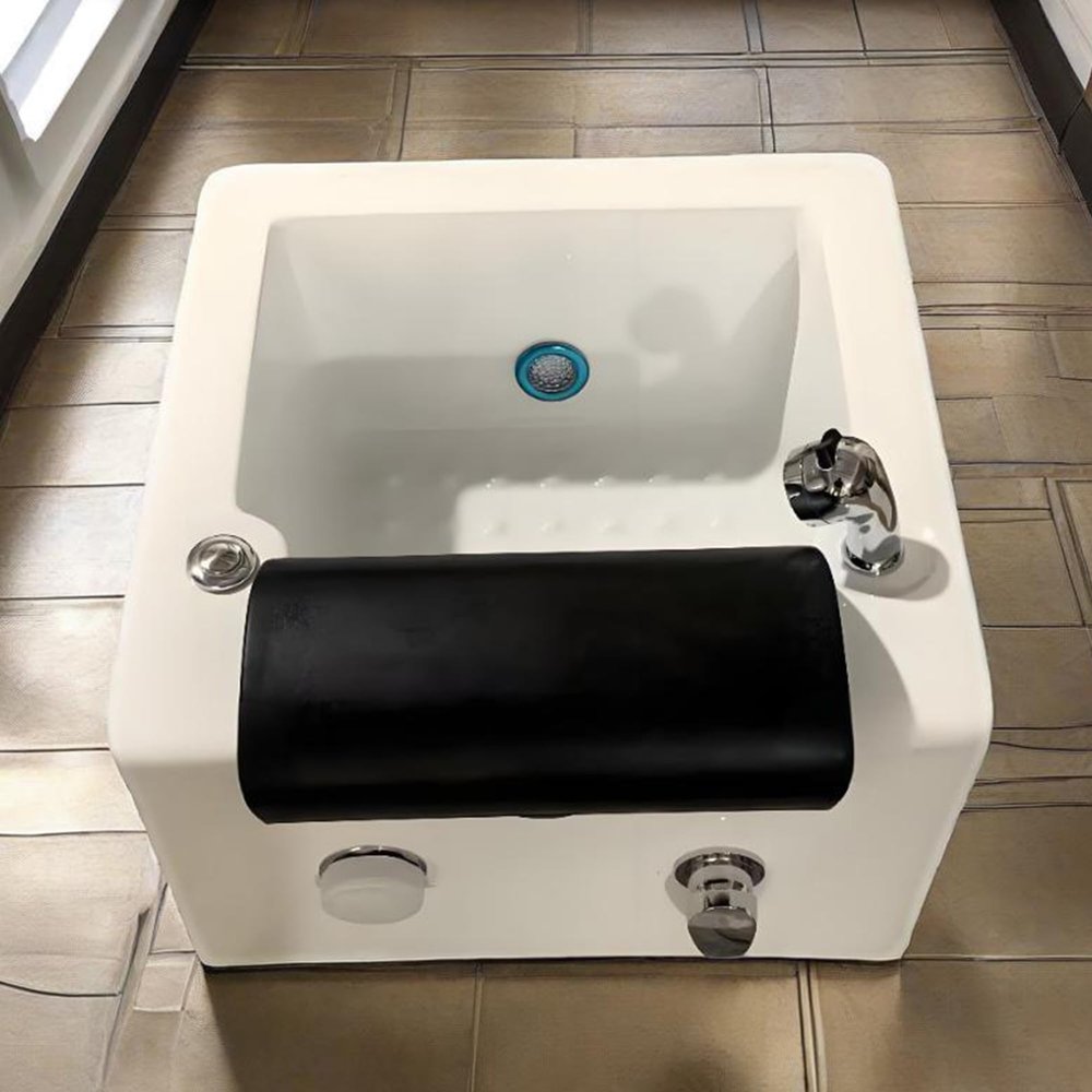 TAMUBAKS Professional Pedicure Spa Basin with LED Light, Portable Pedicure Foot Bathtub, Bath Massager with Heat and Jets, for Stress Relief for Men & Women (20.8in)